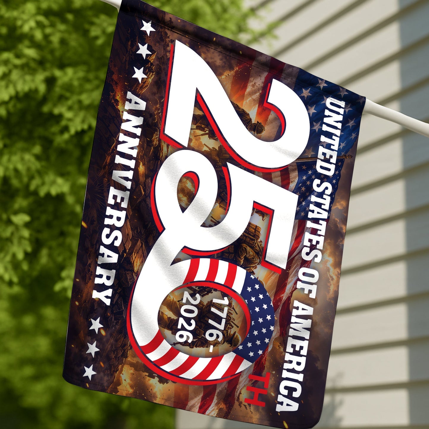 250th Anniversary 1776 2026 United States of America Semiquincentennial Grommet Flag