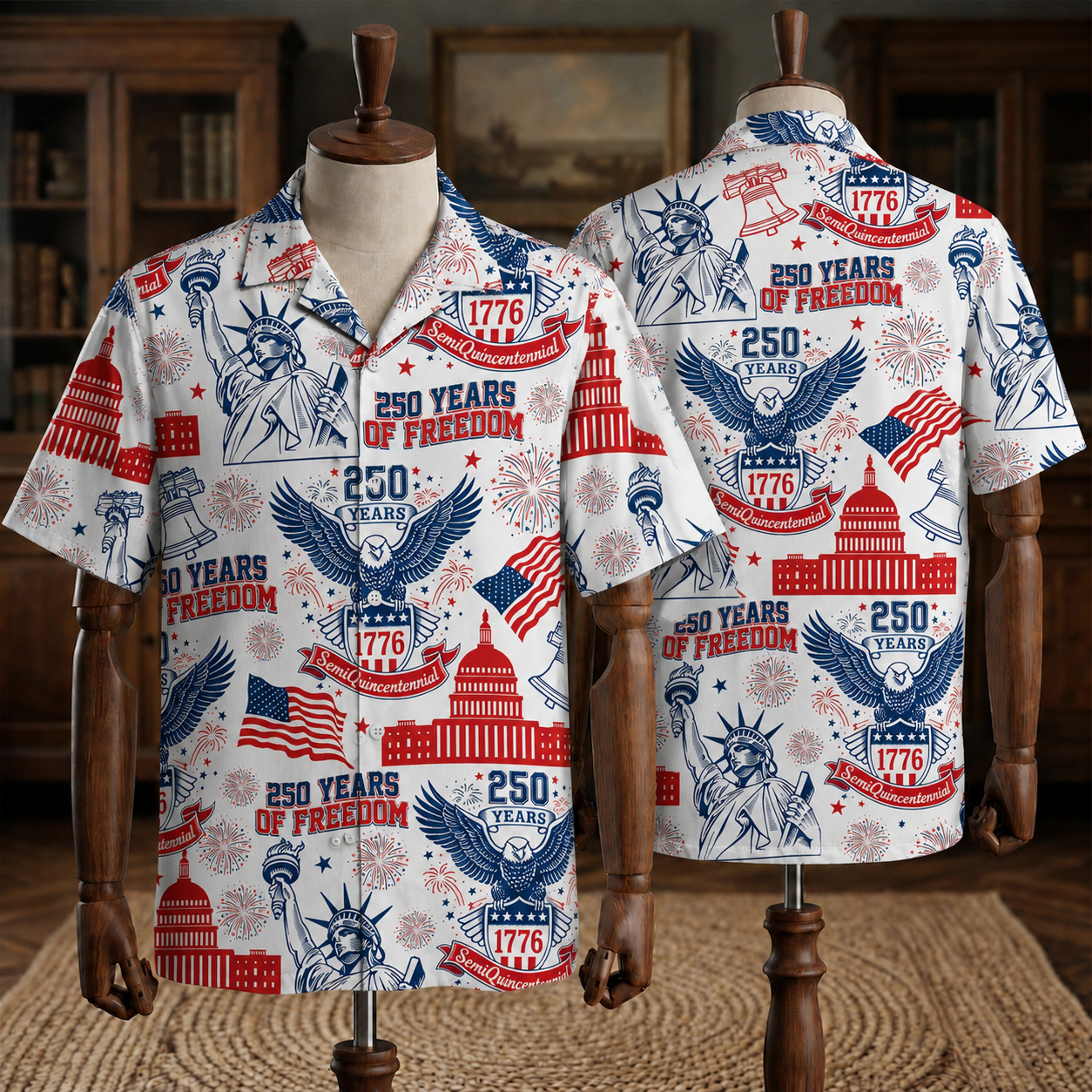Personalized 250 Years Of Freedom America Hawaii Shirt