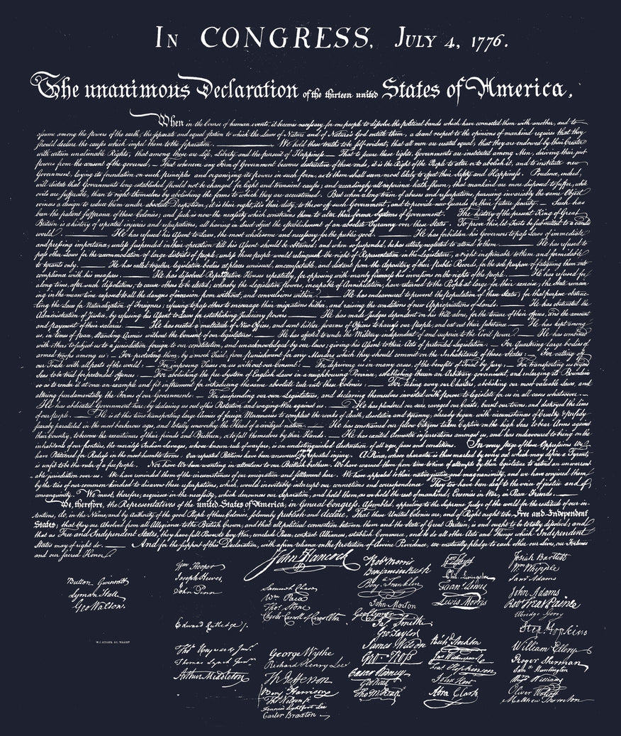 Declaration of Independence 1776 T-Shirt β American Patriot Tee | USA History Shirt | Founding Fathers Independence Day Shirt - Two Sides