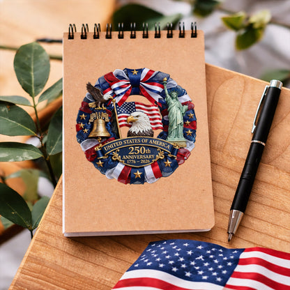 USA Flag Eagle Liberty Bell 250th Anniversary Decal 1776-2026 Patriotic Sticker