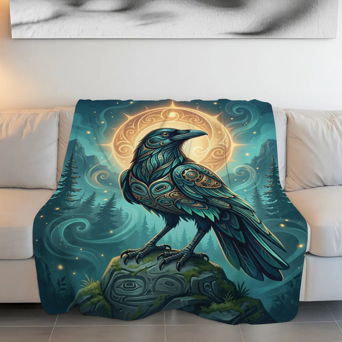 Raven’s Echo of Eternity Personalized Premium Blanket