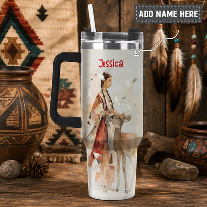 White Deer Heritage Personalized Tumbler