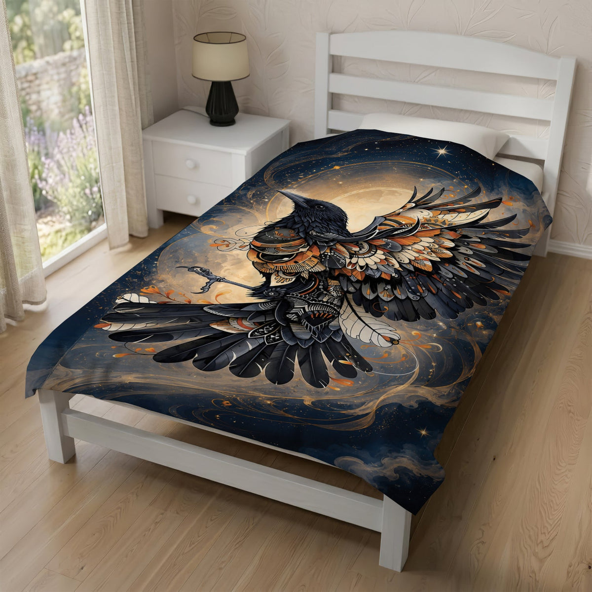 Raven Ember Spirit Personalized Premium Blanket