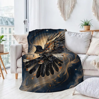 Raven Ember Spirit Personalized Premium Blanket