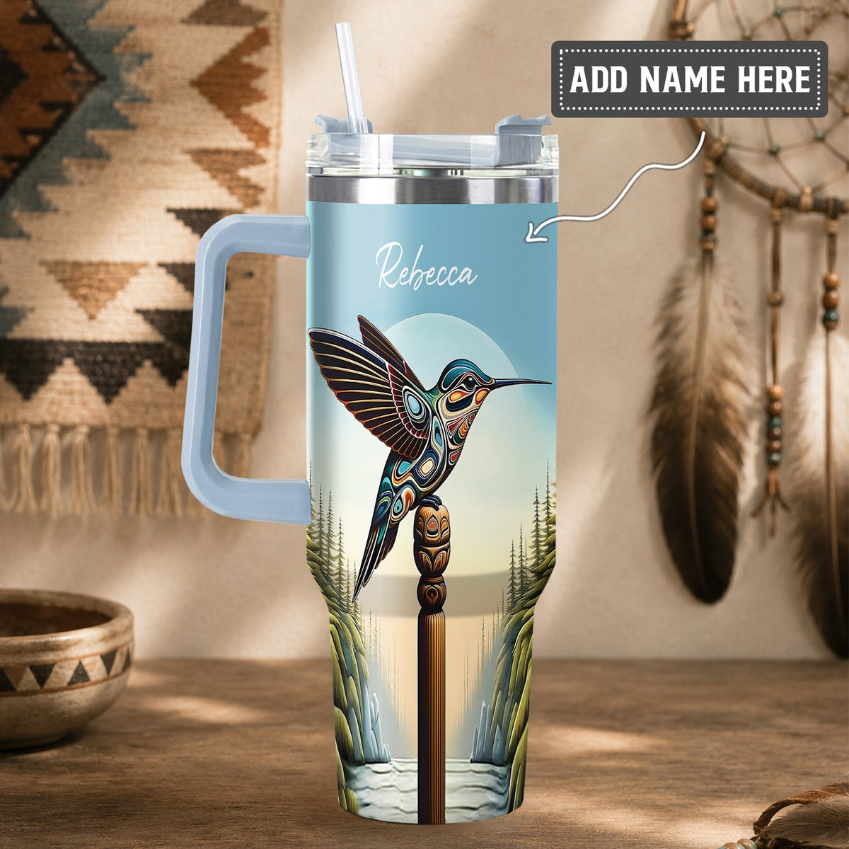 Hummingbird Totem Journey Personalized Tumbler