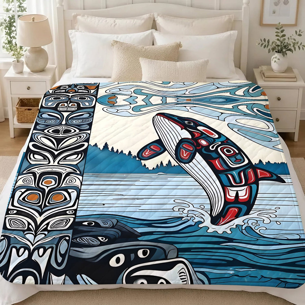Crimson Orca Passage Personalized Premium Blanket