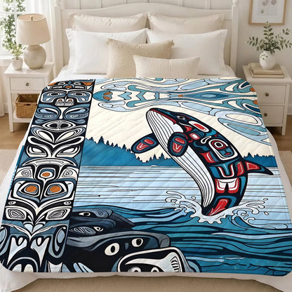 Crimson Orca Passage Personalized Premium Blanket
