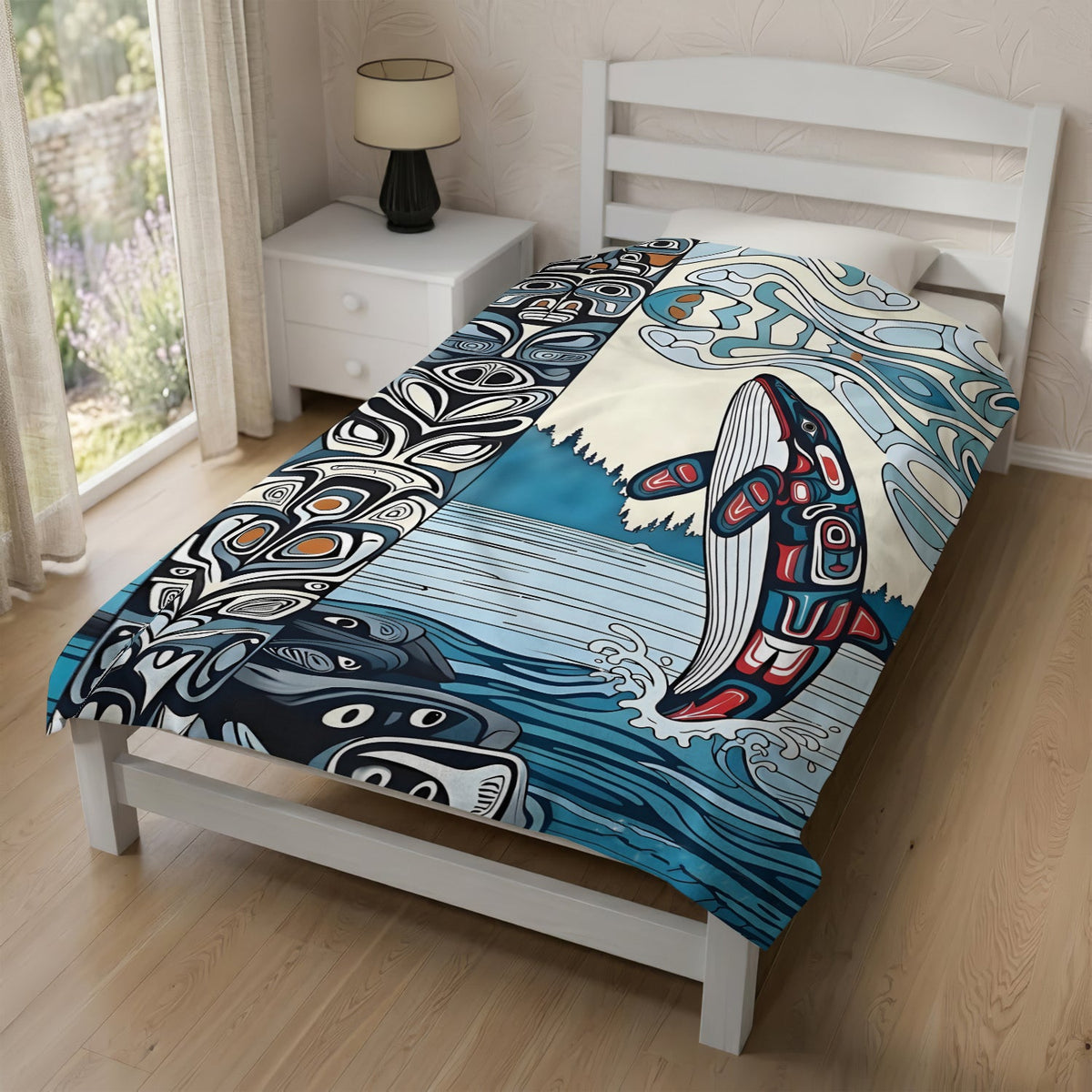 Crimson Orca Passage Personalized Premium Blanket