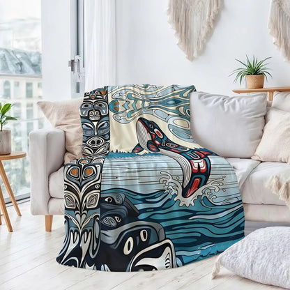 Crimson Orca Passage Personalized Premium Blanket