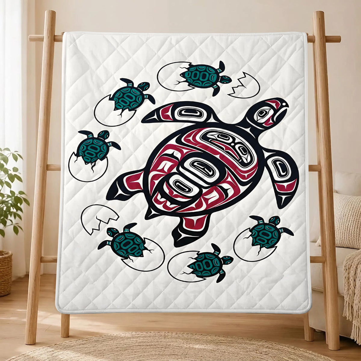 Ocean Turtle Heritage Personalized Premium Blanket