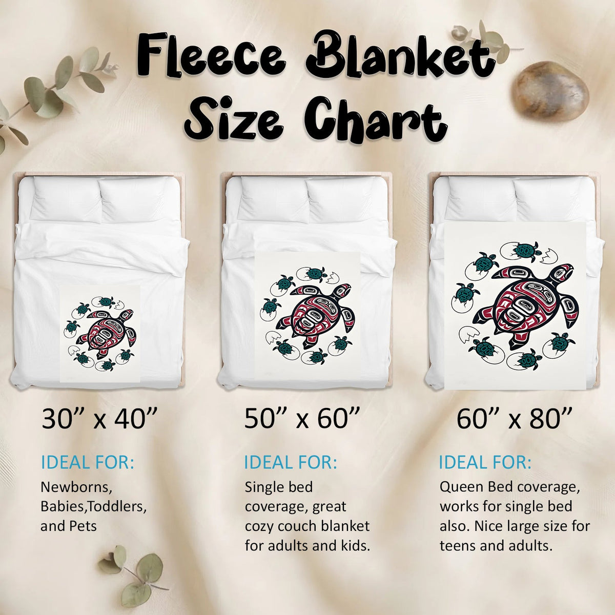 Ocean Turtle Heritage Personalized Premium Blanket