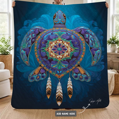 Celestial Turtle Spirit Personalized Premium Blanket