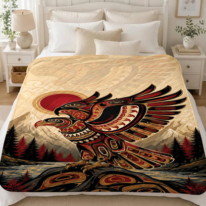Twin Eagles of Dawn Personalized Premium Blanket