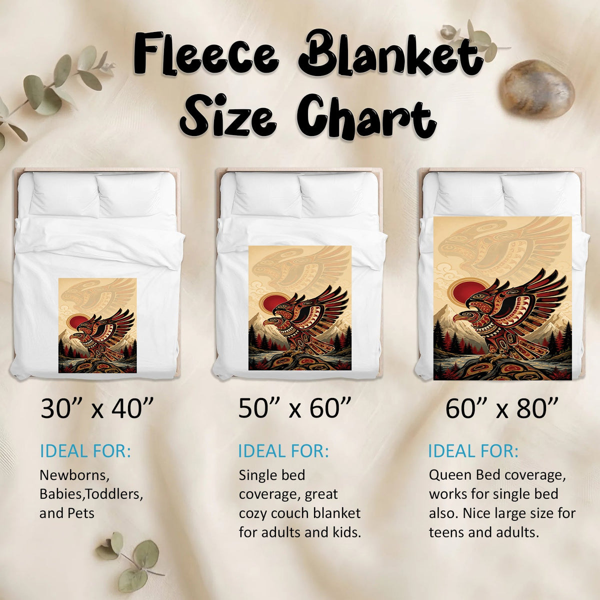 Twin Eagles of Dawn Personalized Premium Blanket