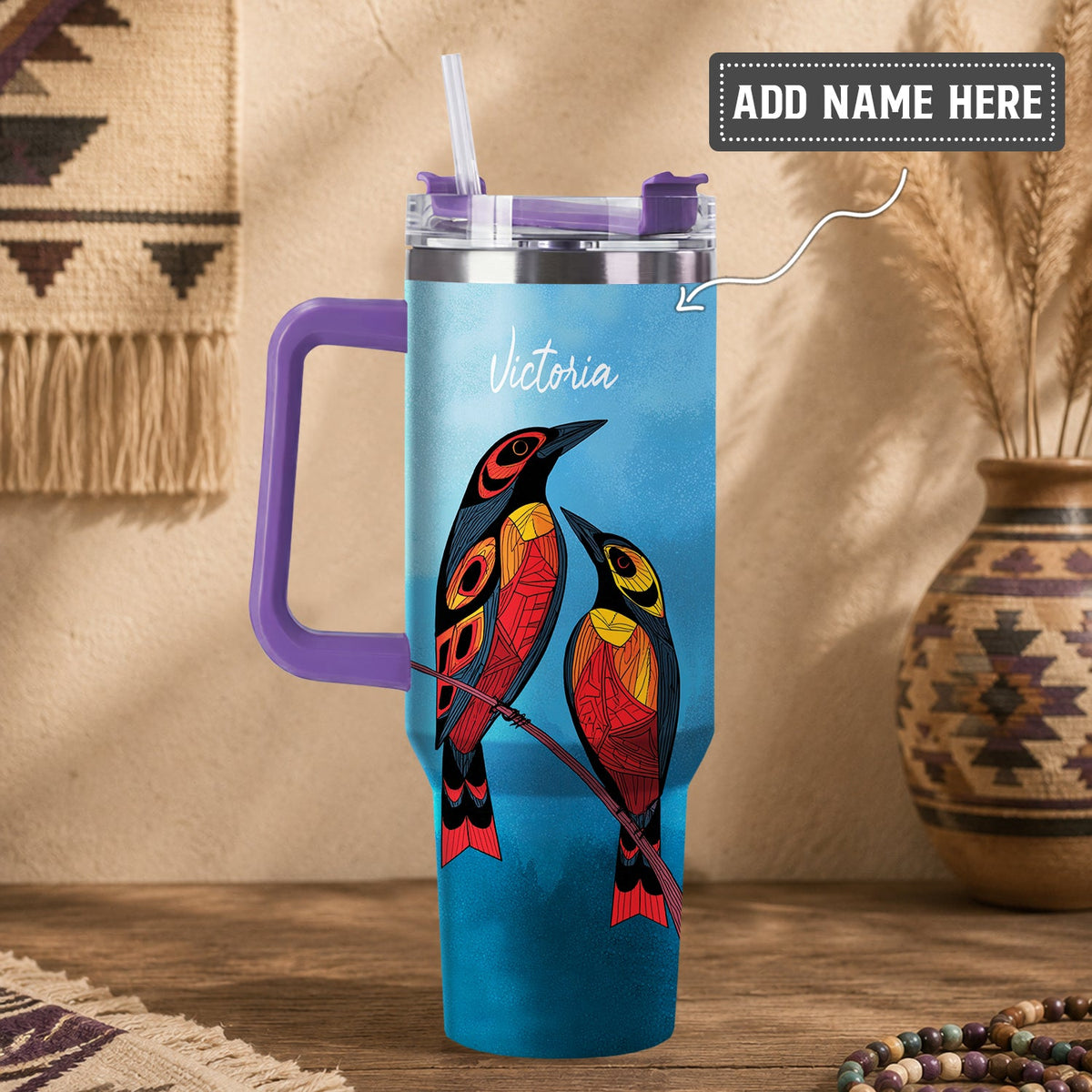 Sacred Bird Spirit Personalized Tumbler