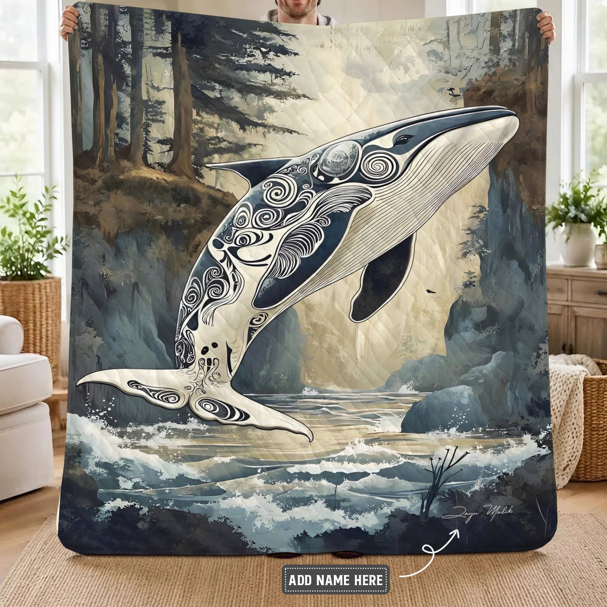 Orca Ocean Legacy Personalized Premium Blanket