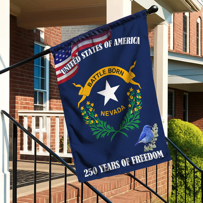USA 250th Anniversary Garden Flag, 2026 Patriotic Bluebird Yard Banner, Semiquincentennial Decor ,Veteran Gift Outdoor