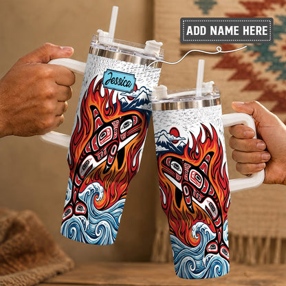 Orca Wave Journey Personalized Tumbler