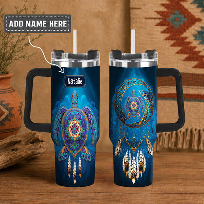 Turtle Dreamcatcher Harmony Personalized Tumbler
