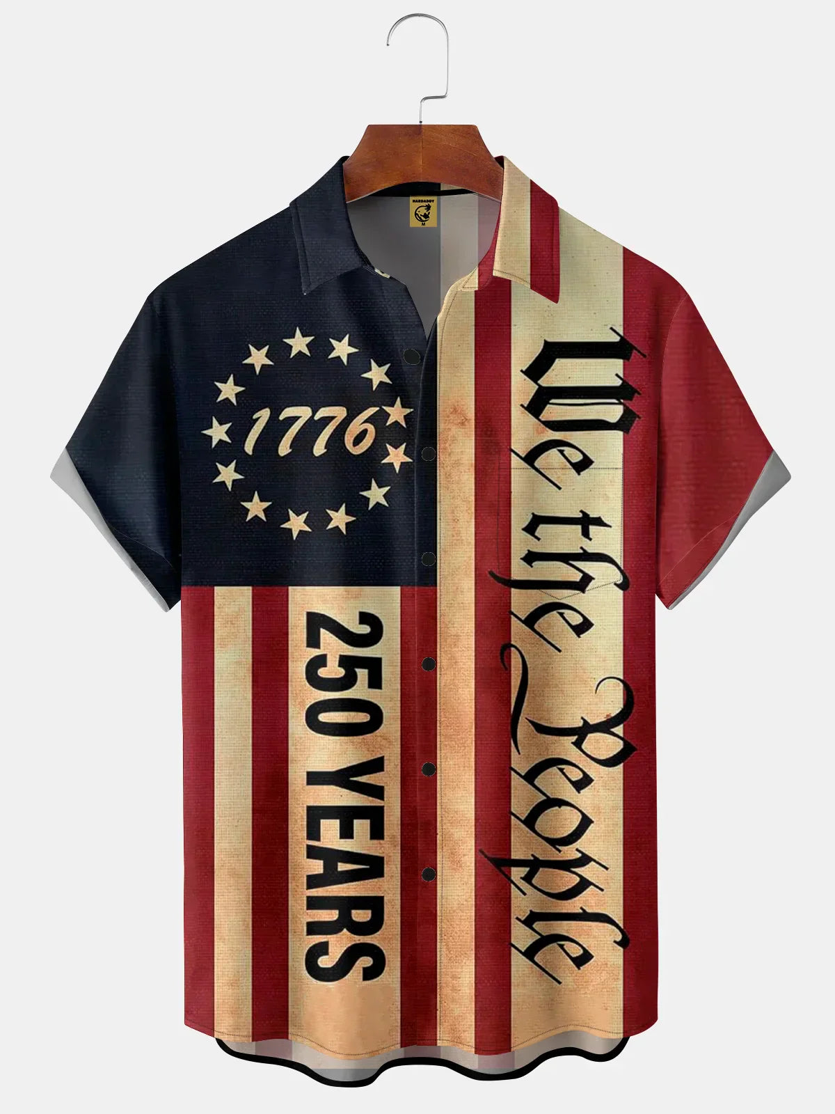 250th Anniversary Of The United States Independence Day Chest Pocket Holiday Hawaiian Shirt