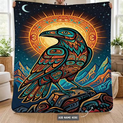 Celestial Raven Legacy Personalized Premium Blanket