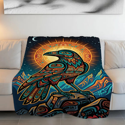 Celestial Raven Legacy Personalized Premium Blanket