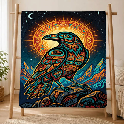 Celestial Raven Legacy Personalized Premium Blanket