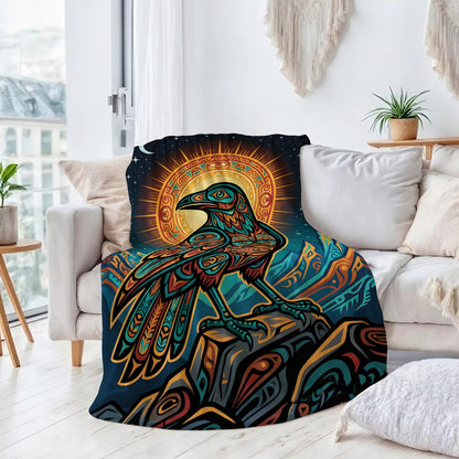 Celestial Raven Legacy Personalized Premium Blanket