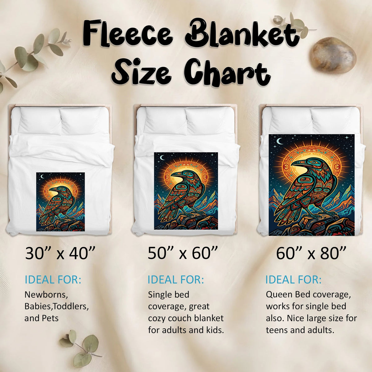 Celestial Raven Legacy Personalized Premium Blanket