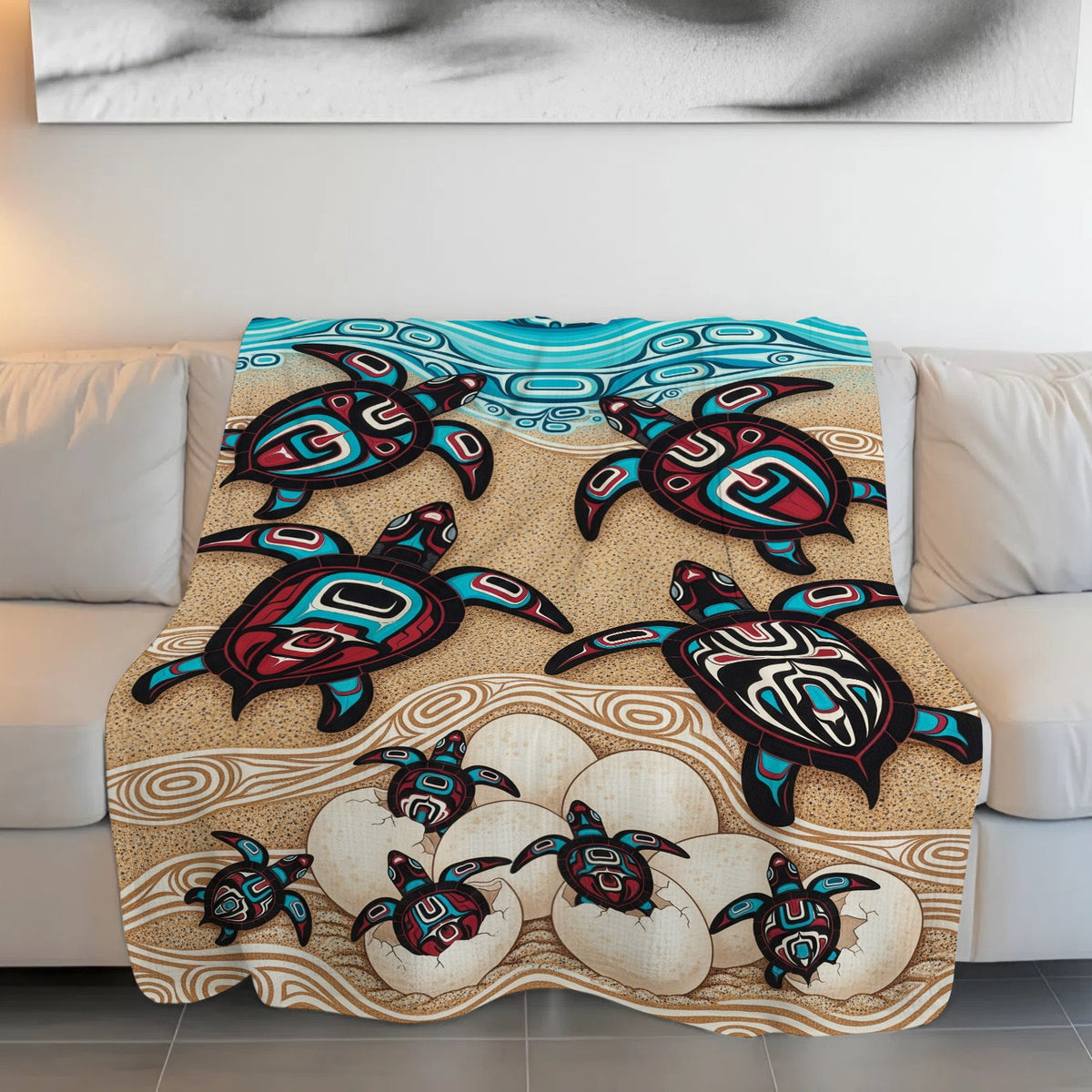 Sea Turtle Sacred Journey Personalized Premium Blanket