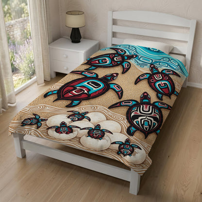 Sea Turtle Sacred Journey Personalized Premium Blanket