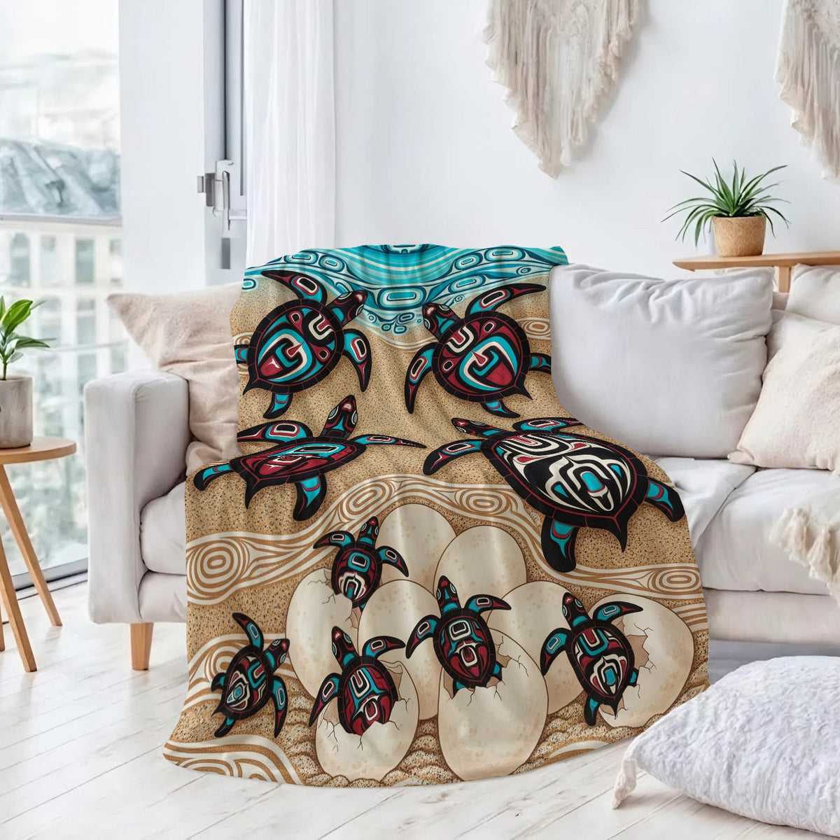 Sea Turtle Sacred Journey Personalized Premium Blanket