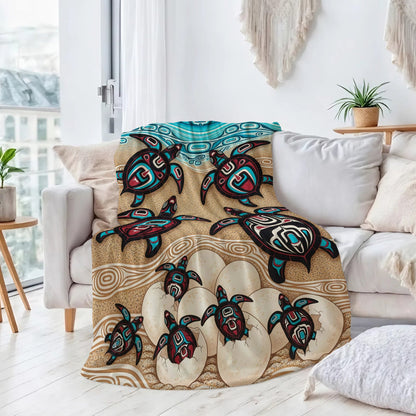Sea Turtle Sacred Journey Personalized Premium Blanket