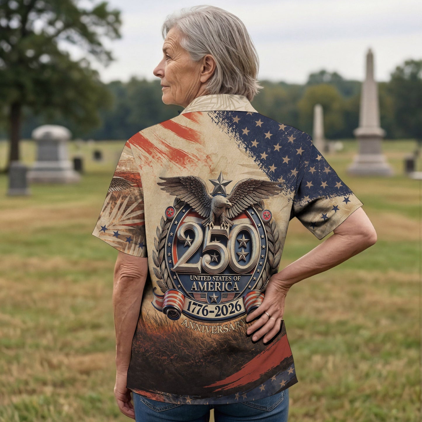250 Years of Freedom Patriotic Hawaiian Shirt – STAND FOR THE FLAG  KNELL FOR THE CROSS