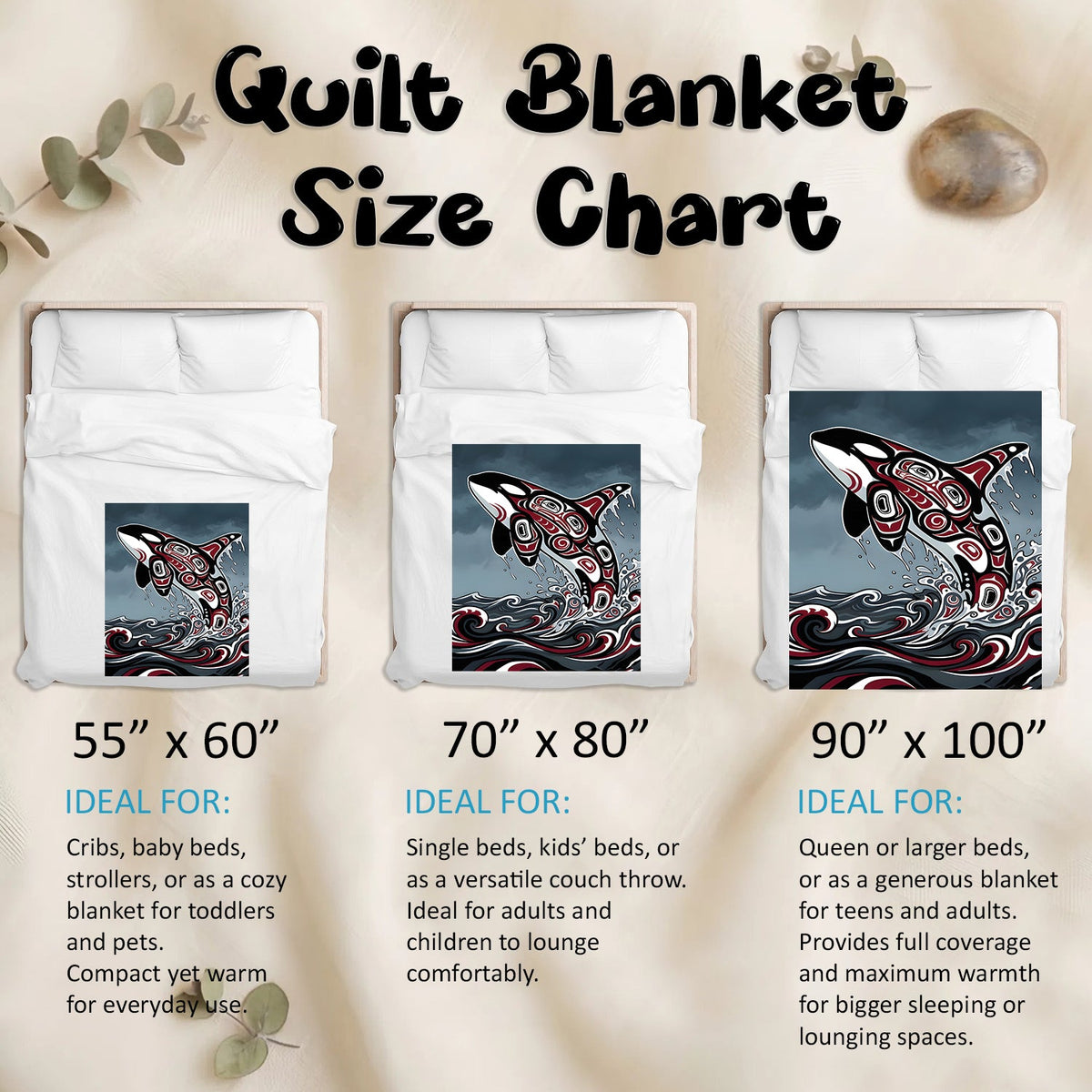 Crimson Orca Rising Personalized Premium Blanket