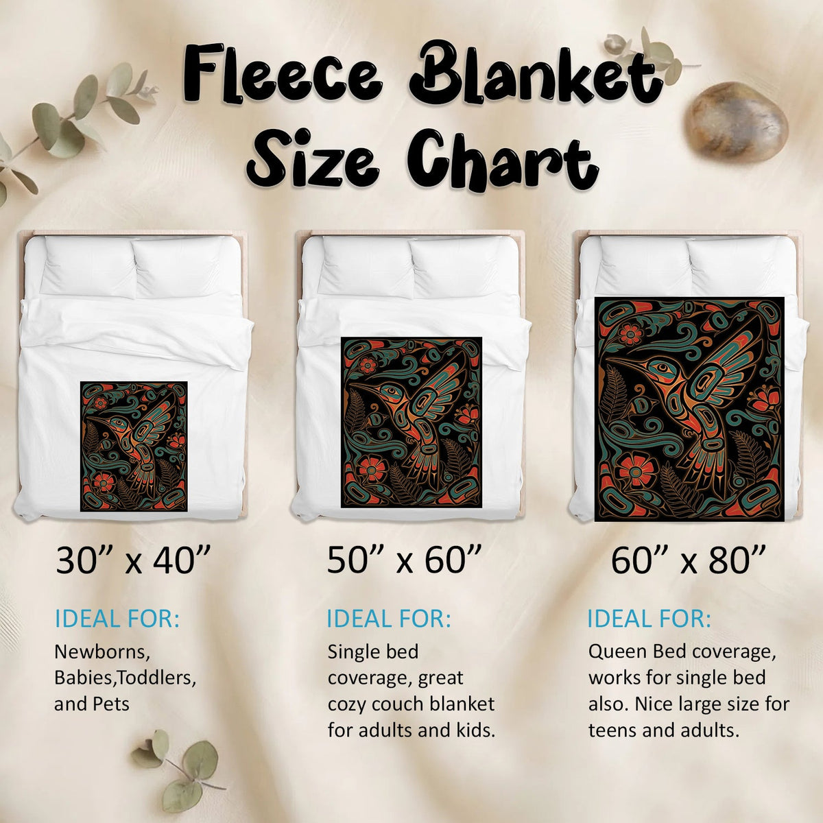 Hummingbird Garden Nocturne Personalized Premium Blanket