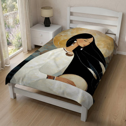 Moonlit Woman Spirit Personalized Premium Blanket