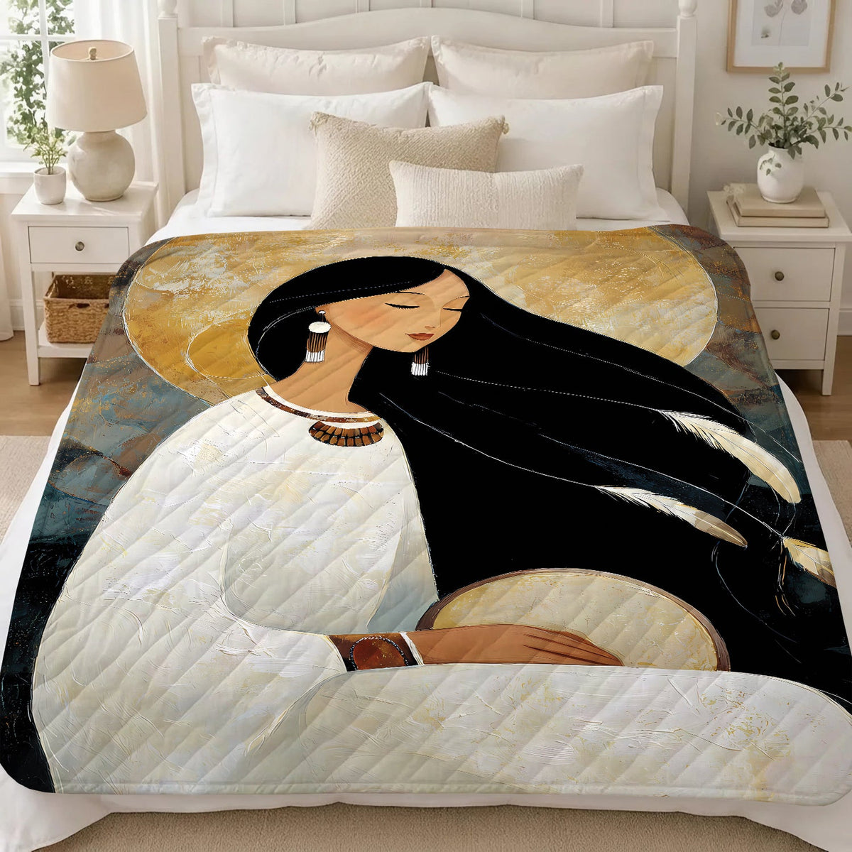 Moonlit Woman Spirit Personalized Premium Blanket