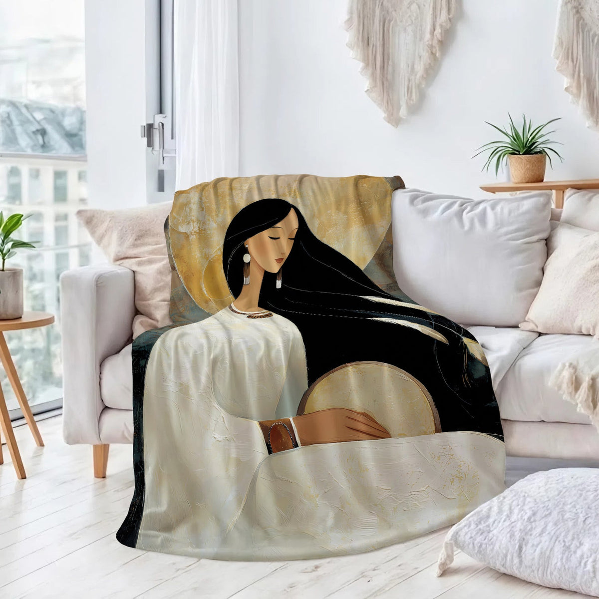 Moonlit Woman Spirit Personalized Premium Blanket