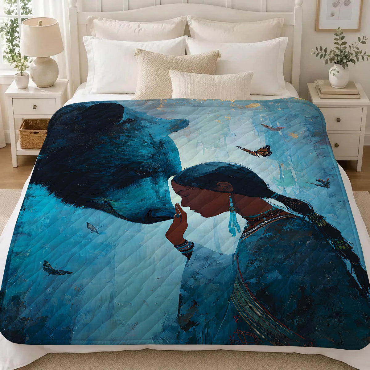 Sacred Woman Bear Spirit Personalized Premium Blanket
