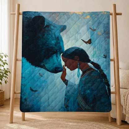 Sacred Woman Bear Spirit Personalized Premium Blanket