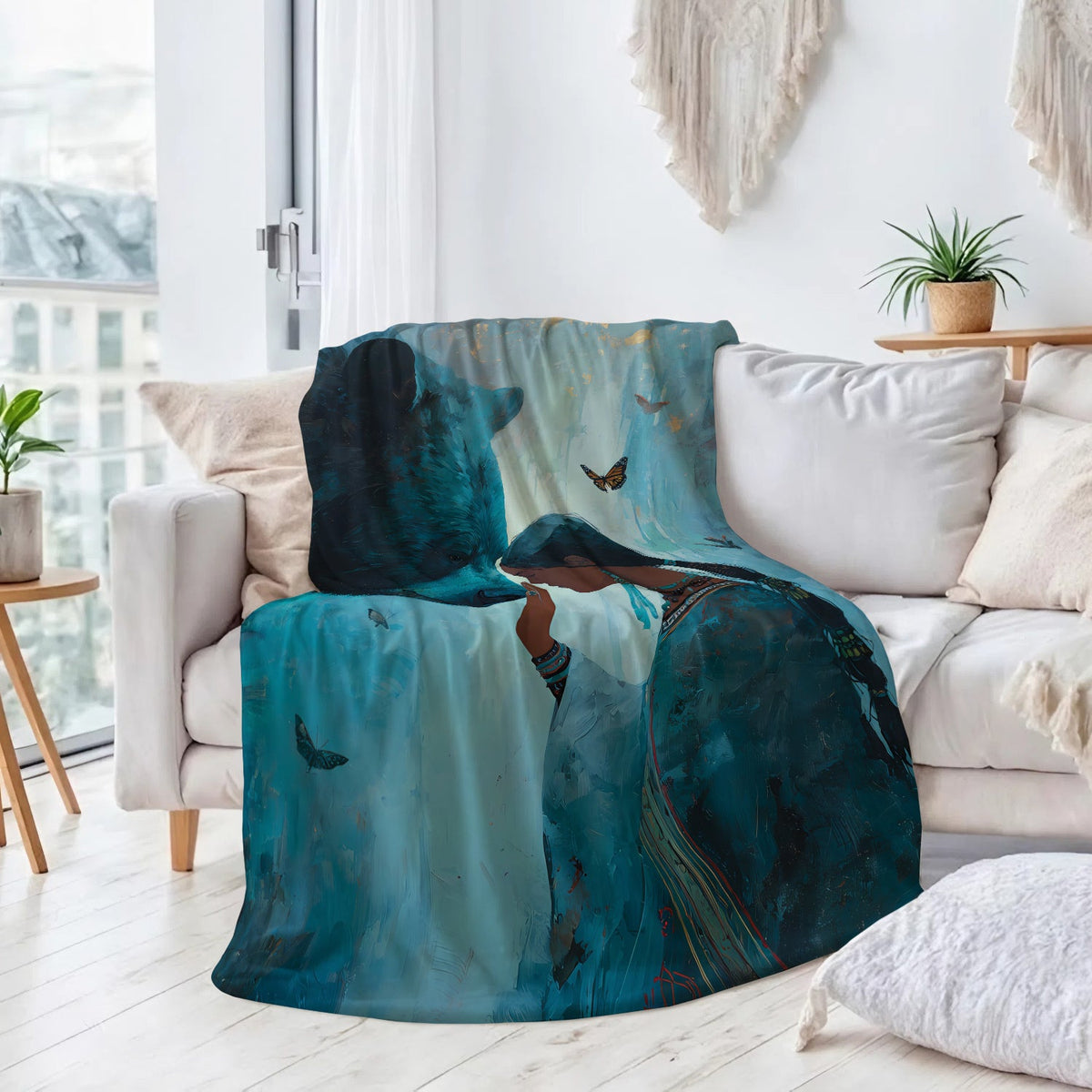Sacred Woman Bear Spirit Personalized Premium Blanket