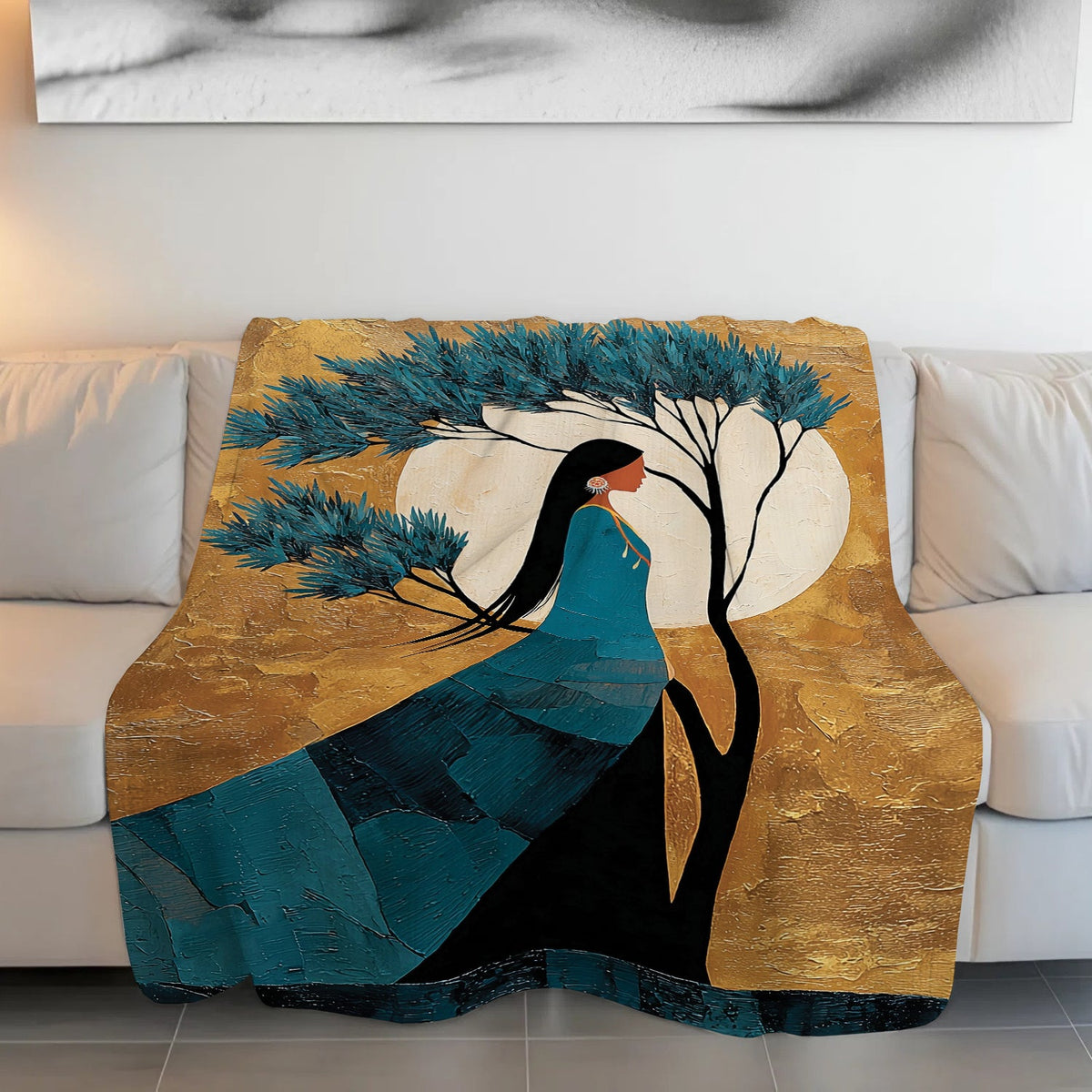 Moonlit Woman Essence Personalized Premium Blanket