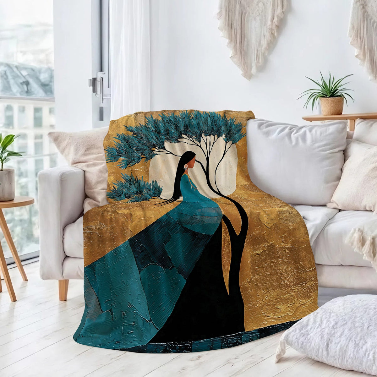 Moonlit Woman Essence Personalized Premium Blanket