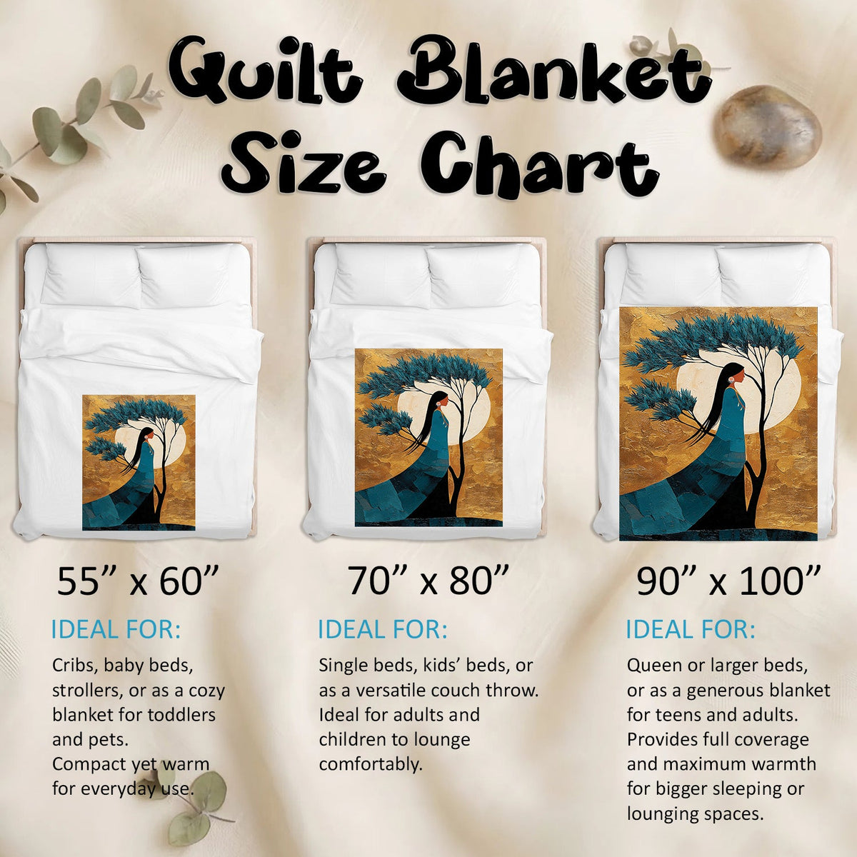 Moonlit Woman Essence Personalized Premium Blanket