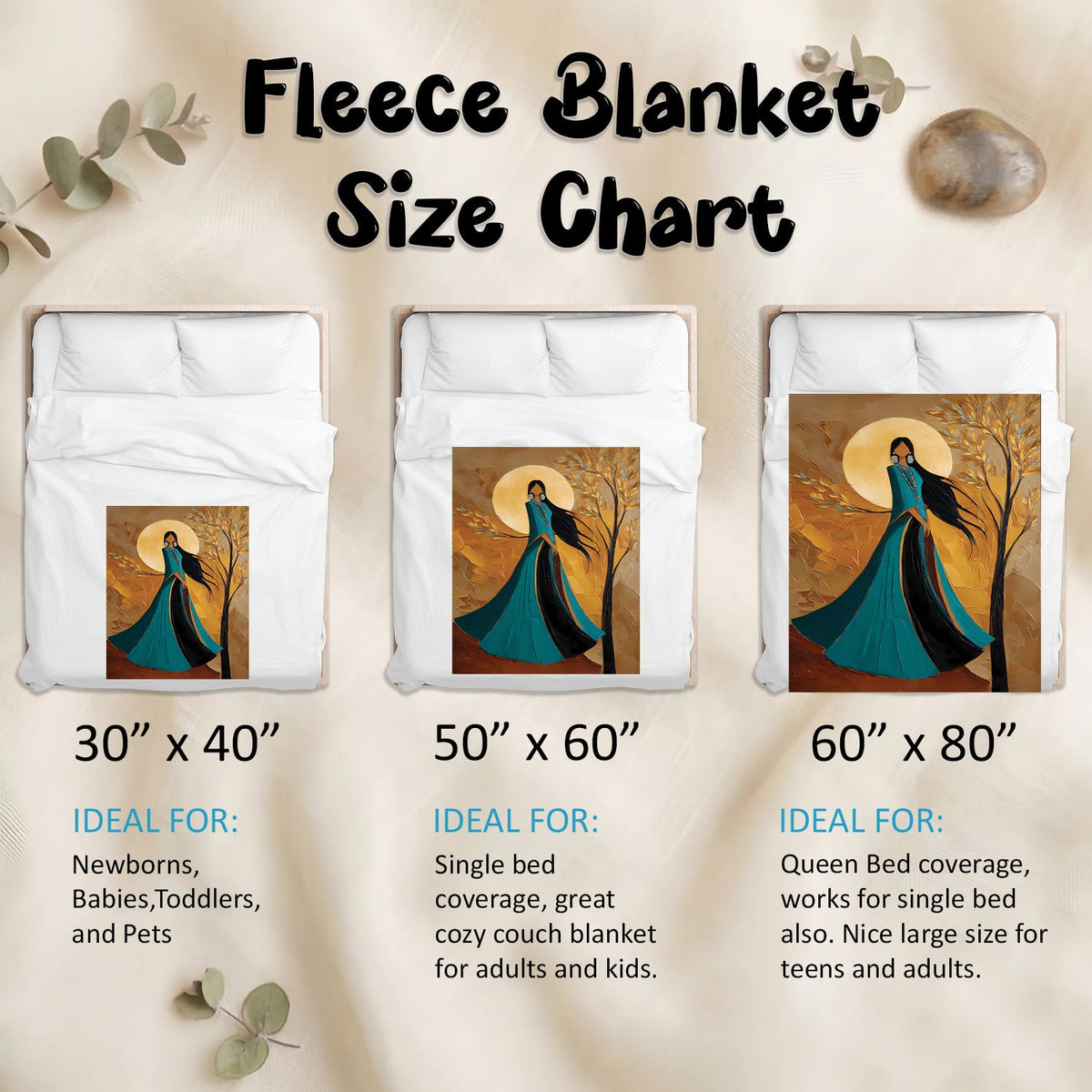 Golden Moon Woman Personalized Premium Blanket