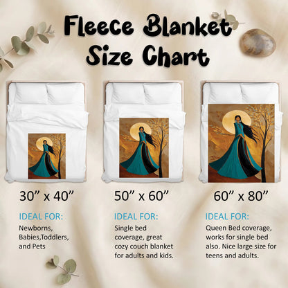 Golden Moon Woman Personalized Premium Blanket