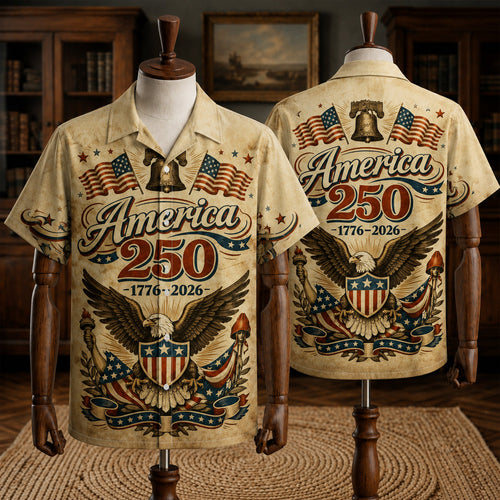 250th Anniversary Of The United States Independence Day Chest Pocket Holiday Hawaiian Shirt