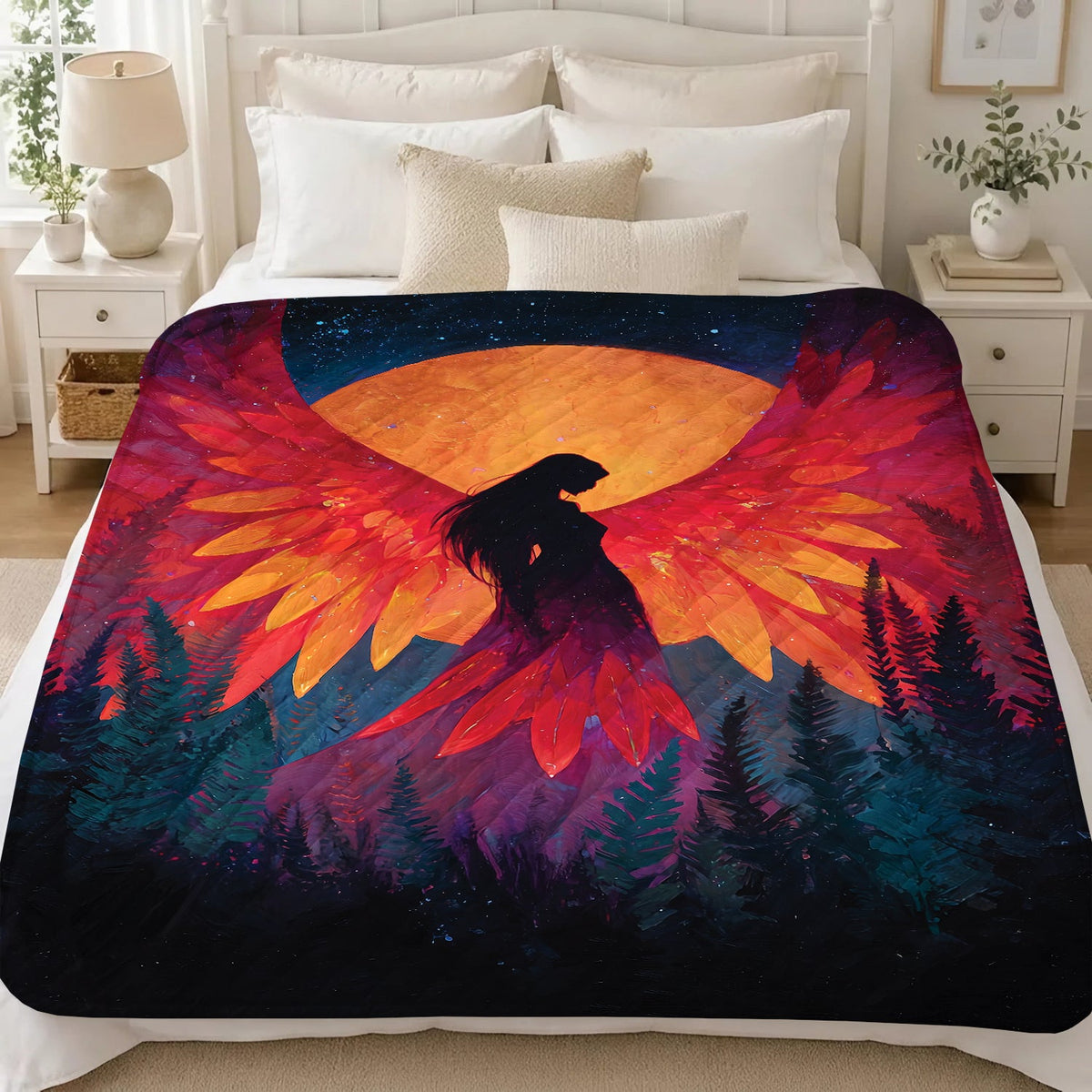 Sacred Moon Woman Personalized Premium Blanket