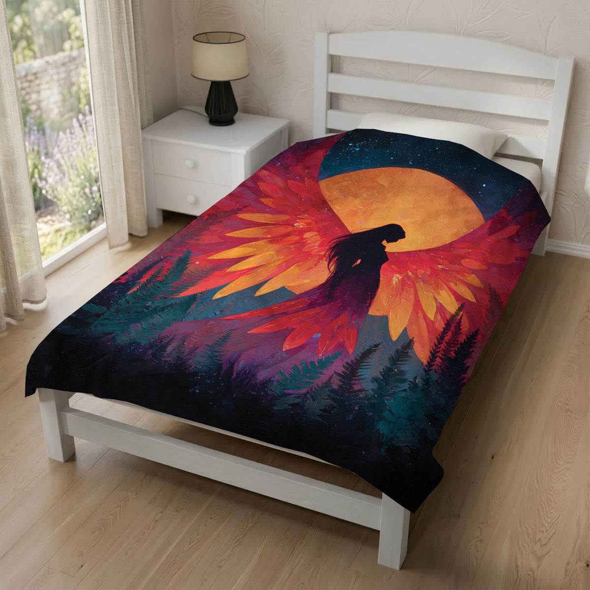 Sacred Moon Woman Personalized Premium Blanket